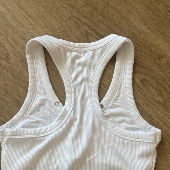 NWT Aerie White Ribbed Racerback Cami Tank Top - Picture 6 of 7